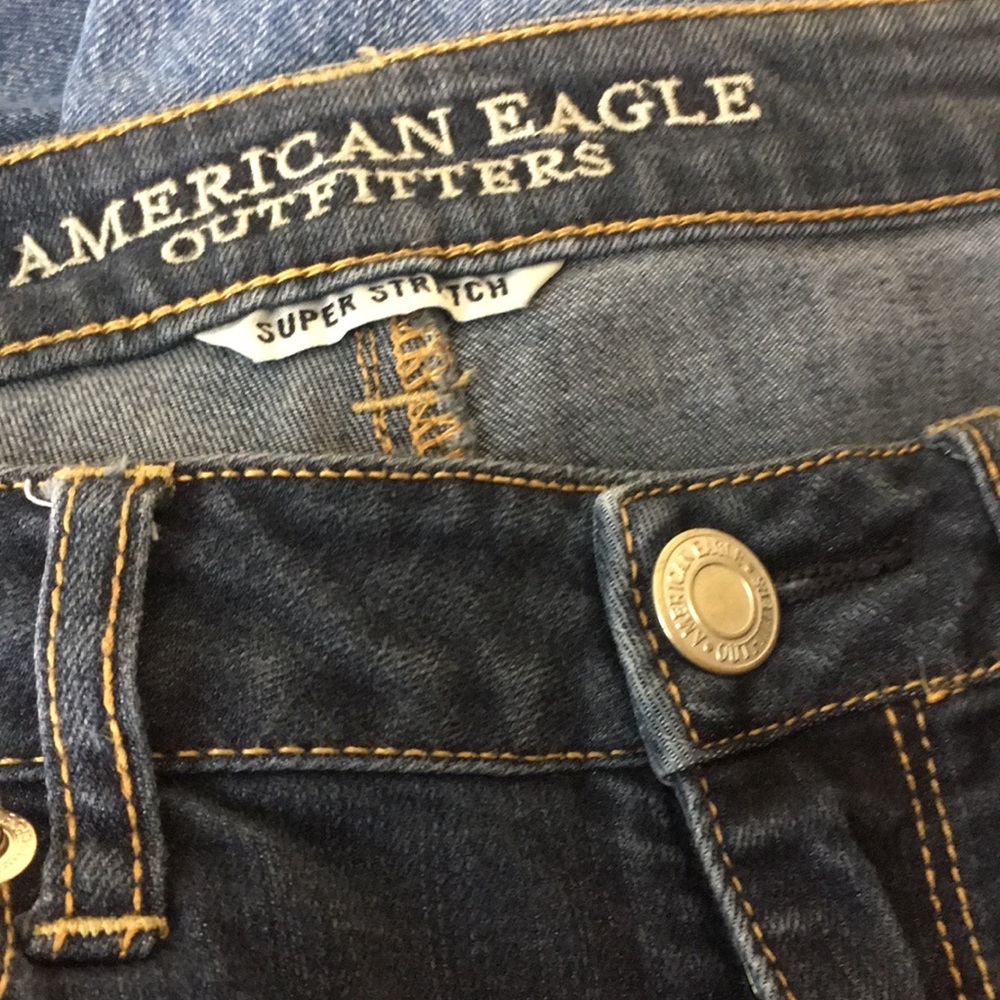American Eagle High-Rise Skinny Dark Wash Jeans - Picture 7 of 7